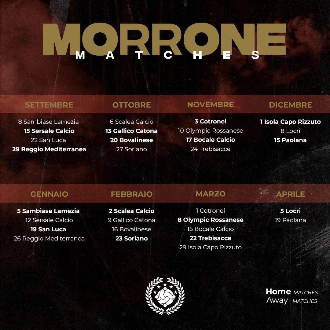 Morrone, esordio in casa del Sambiase. Il calendario dei granata 