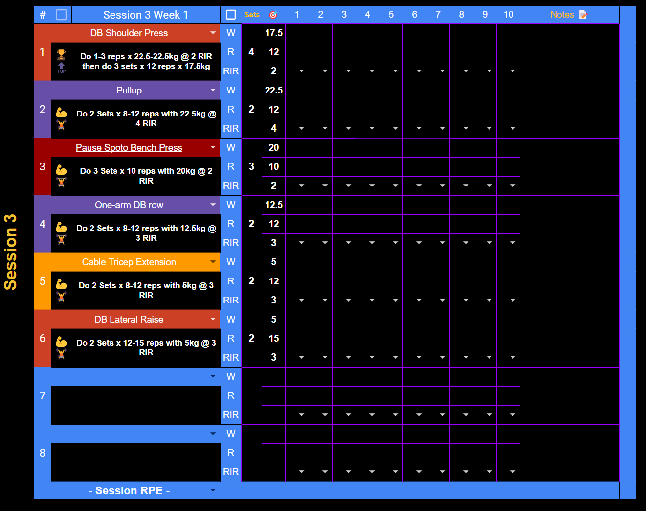 Exercise Program Example 3