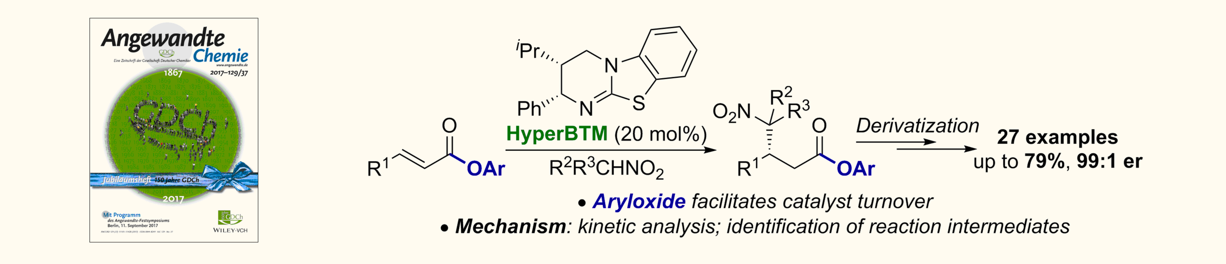  A. Matviitsuk, M. D. Greenhalgh, D.-J. Barrios Antunez, A. M. Z. Slawin and A. D. Smith   Angew. Chem. Int. Ed. ,&nbsp; 2017 ,&nbsp; 56 , 12282-12287  