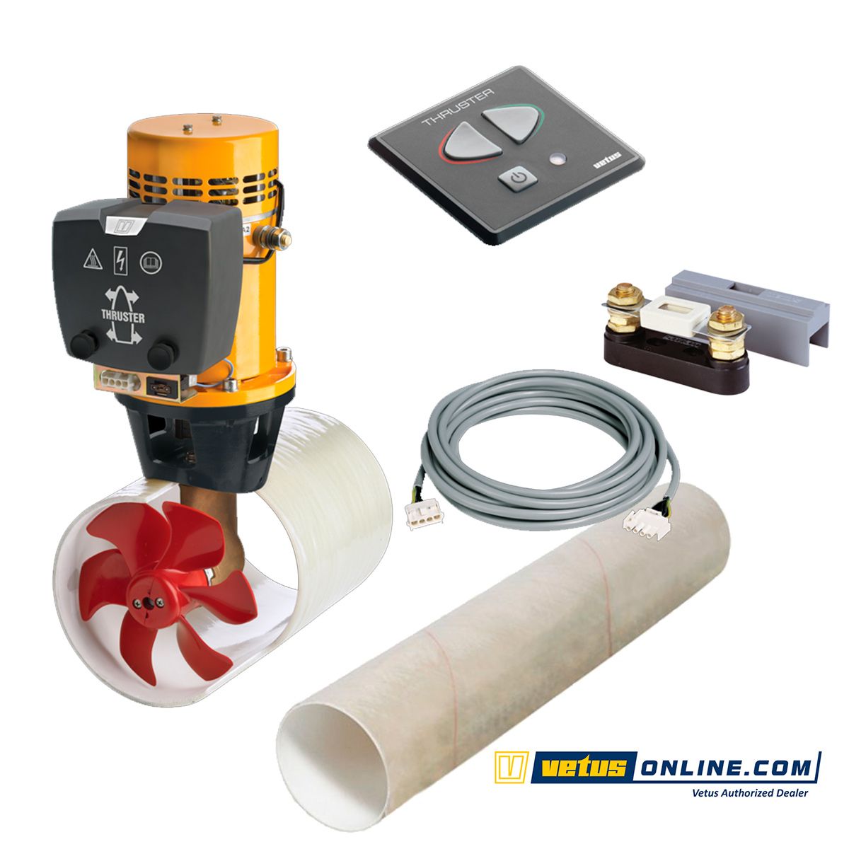 Vetus 35 Kgf Bow Thruster SET - Tunnel Ø150mm - Reliable, Quiet And Efficient - Suitable For Boats Size 6,5 - 10 Meter