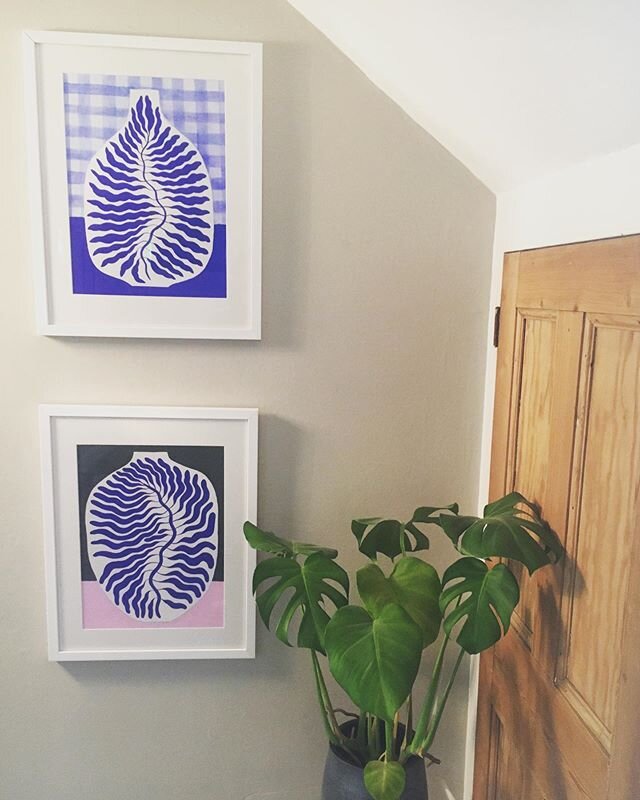 Art at home 🏠. I can&rsquo;t get enough of these fresh yet timeless gouaches by the talented @linneaandast #gouache #painting #contemporaryart #artoftheday #artadvisor #tosellornottosell