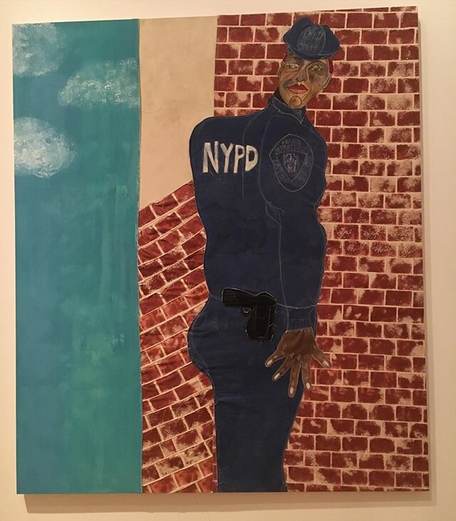 Reflecting on the chaos and revolution in the world these past few weeks, here is Tschabala Self&rsquo;s &lsquo;NYPD&rsquo; (2019). Seen in Whitechapel Gallery in a past life. #tschabalalaself #portraiture #needlework #whitechapelgallery #contemporar