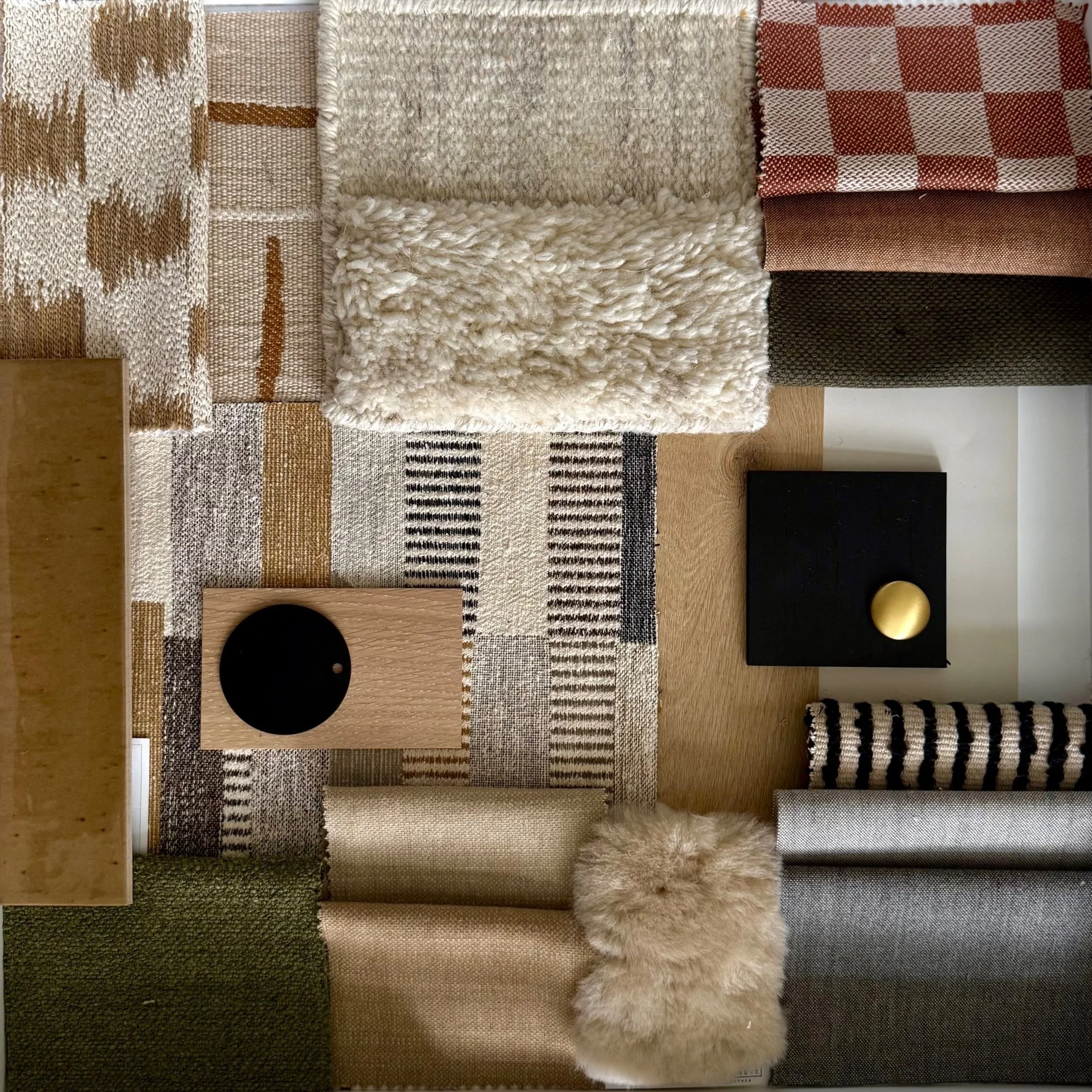 Neutral interior design moodboard