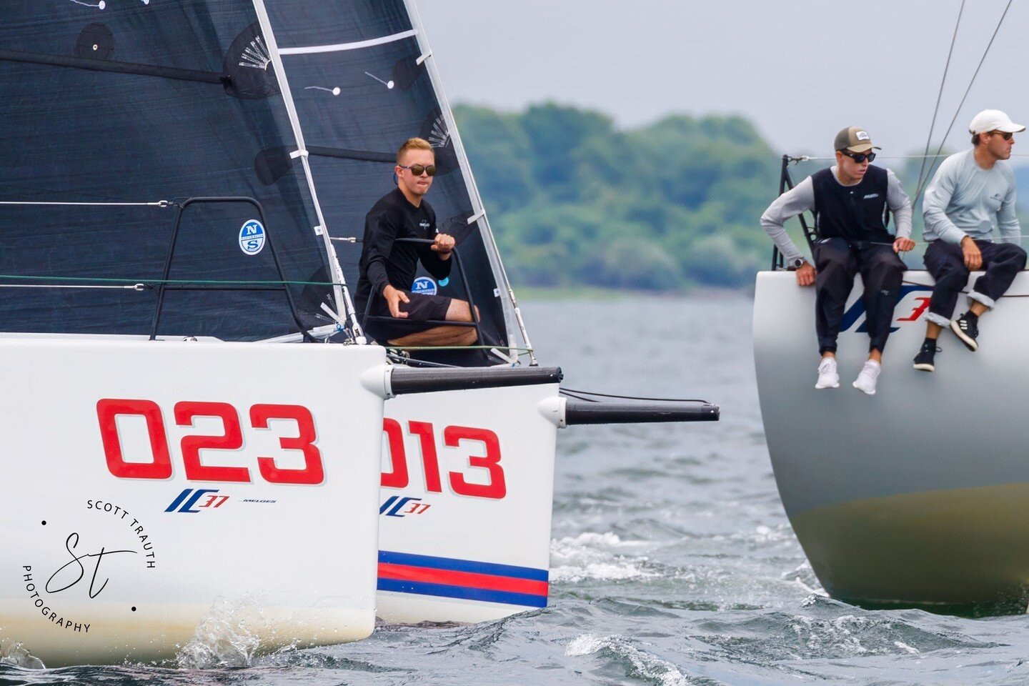 #frontendfriday 
What a great day on the water with the #ic37 @ic37class 
There were some storms and postponements but the RC had great patience and they were able to get two races off!  @nyyc_regattas 
Pictured is @max.hooker bowman on @gamecocksail