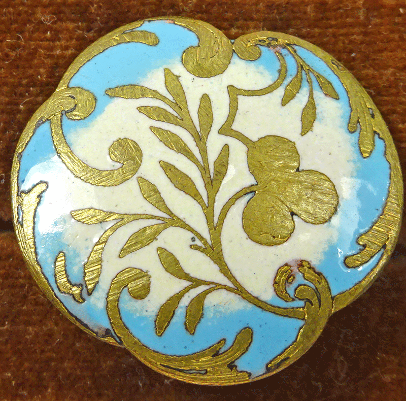 Turquoise and white champleve enamel, E M Paris