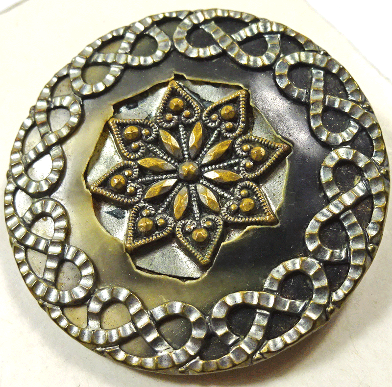 Large Victorian celluloid, star centre