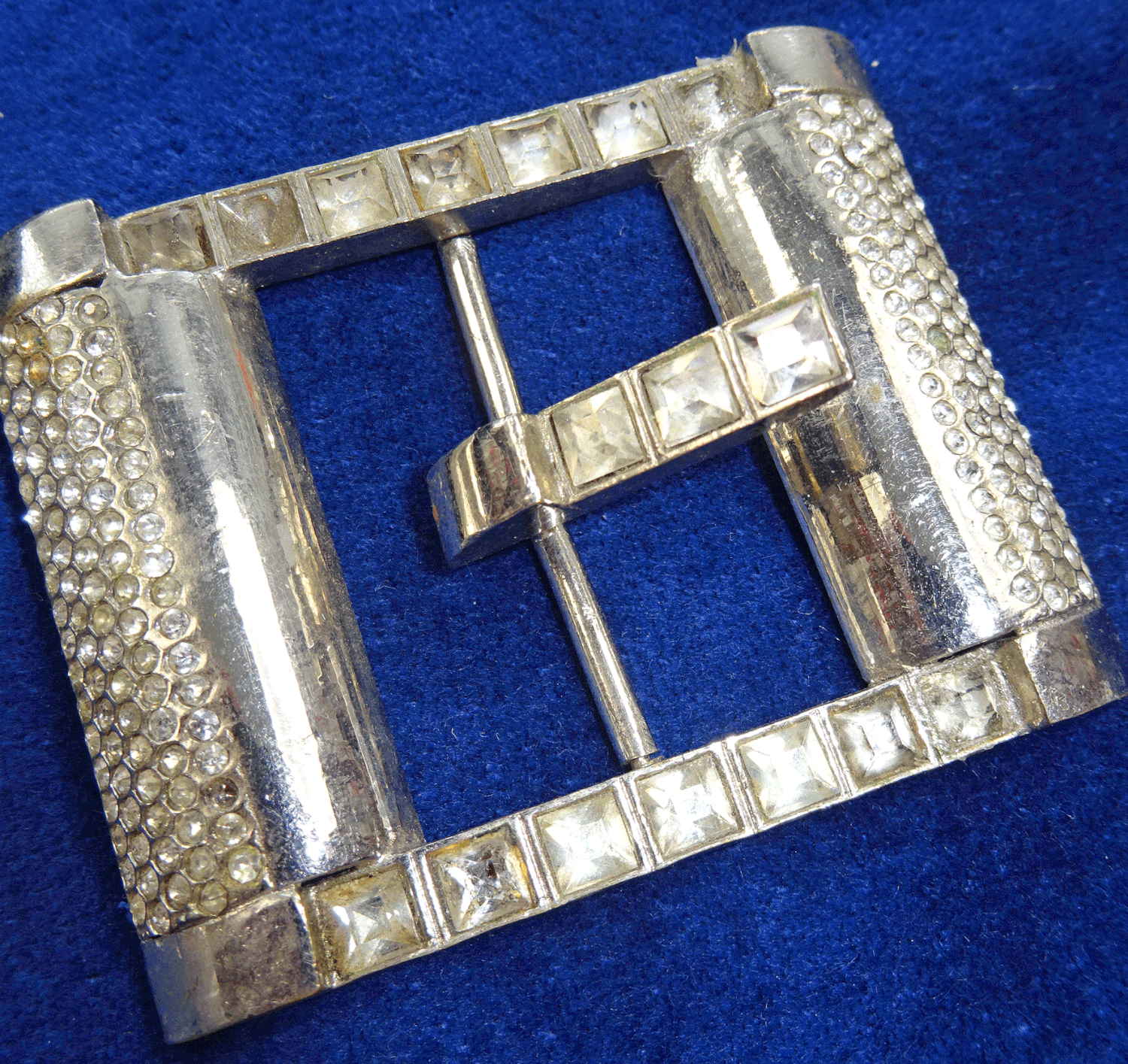 Large Art Deco paste buckle (for restoration) — VINTAGE  display picture 1