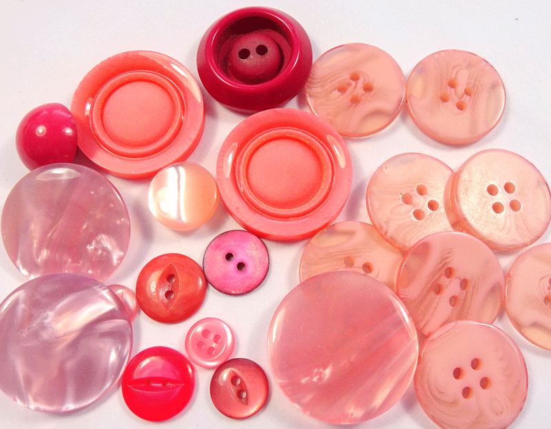 1600pcs Pink Buttons for Crafts Assorted Sizes Button Pink in Bulk Pink Craft Buttons Assortment
