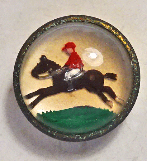 Jockey under glass dome