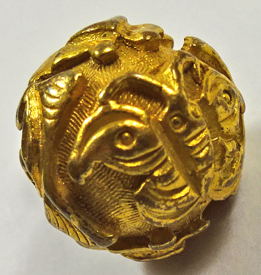 Chinese robe gilt metal button