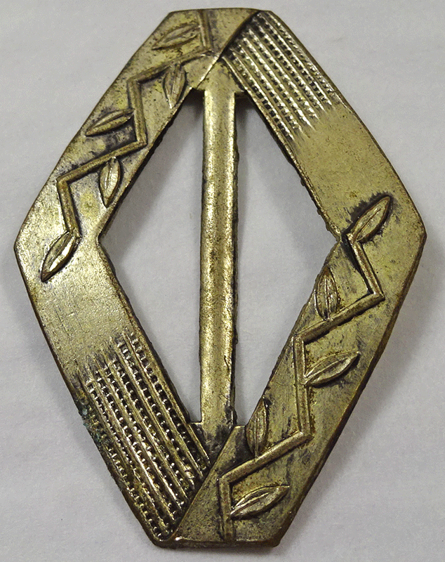 Small pressed metal buckle
