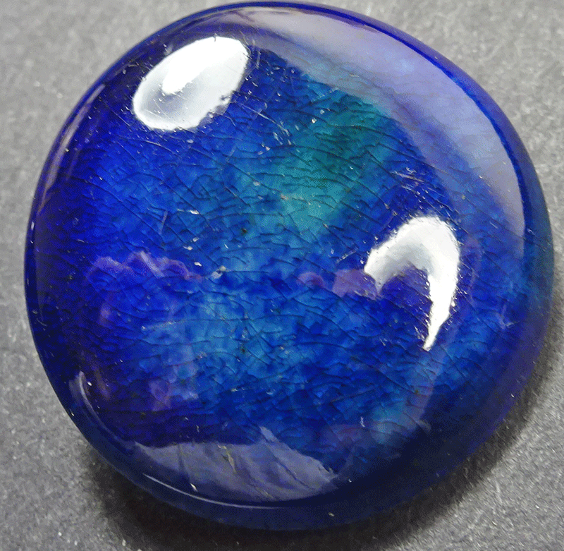 Shiny blue glazed ceramic