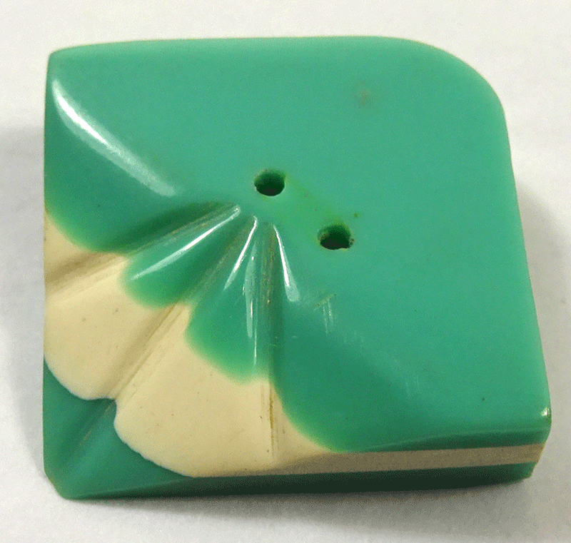 Green and white laminated square