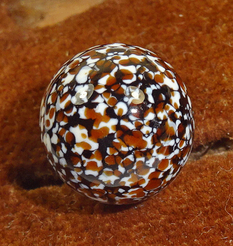 Speckled glass waistcoat ball button
