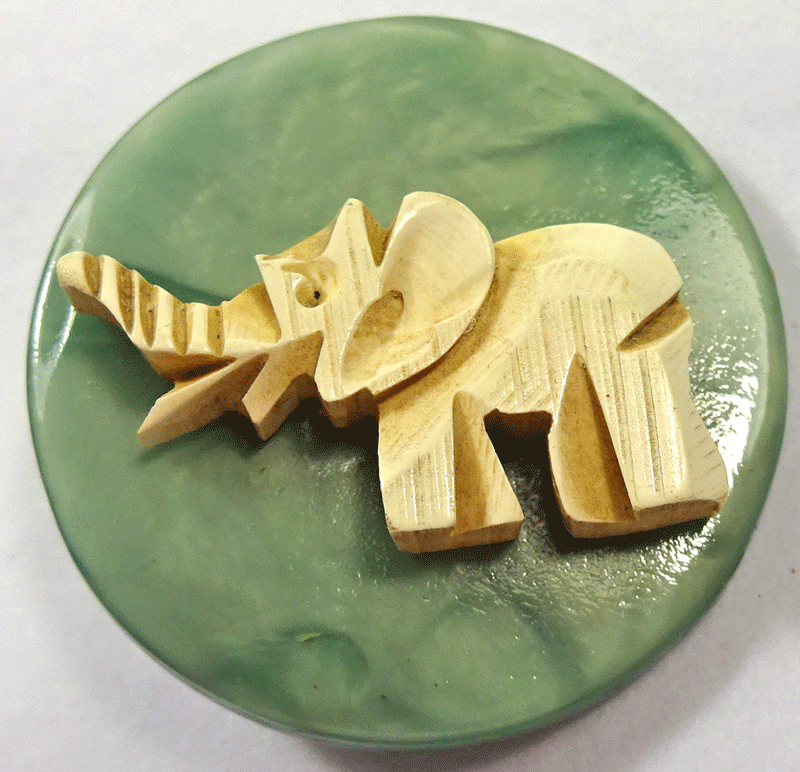 Elephant on green button