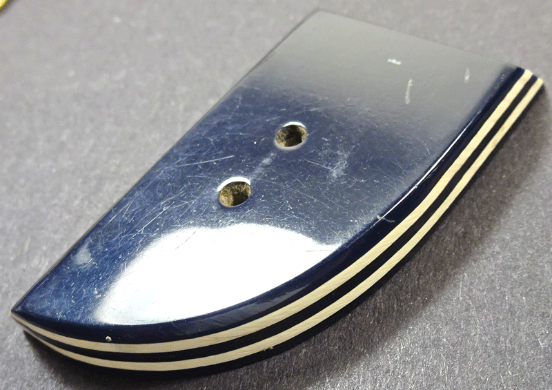 Large dark blue laminated Art Deco