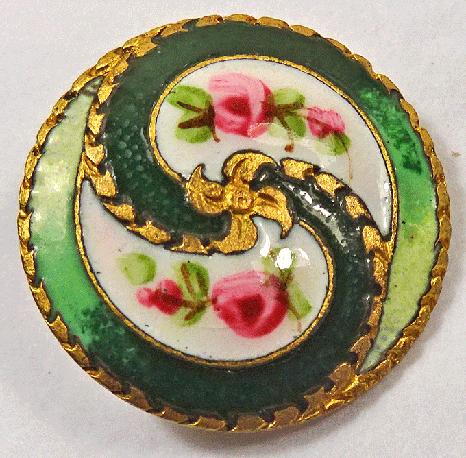 Green champleve enamel, Paris back
