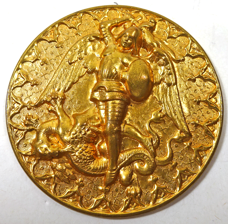 Large gilt metal Archangel Michael