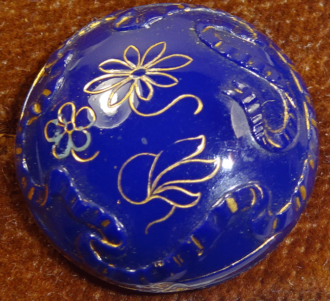 Blue Victorian glass