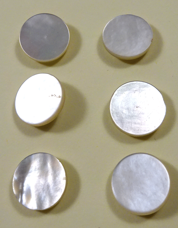Vintage Mother of Pearl Dress Buttons – Set of 6