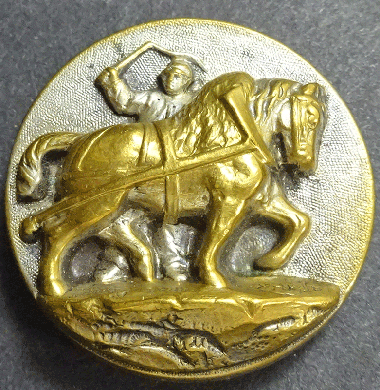 Plough horse in high relief, stud shank