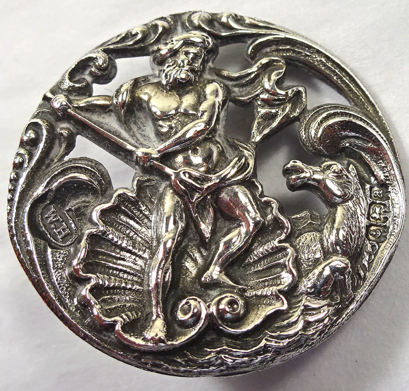 Silver image of Neptune, Birmingham 1900
