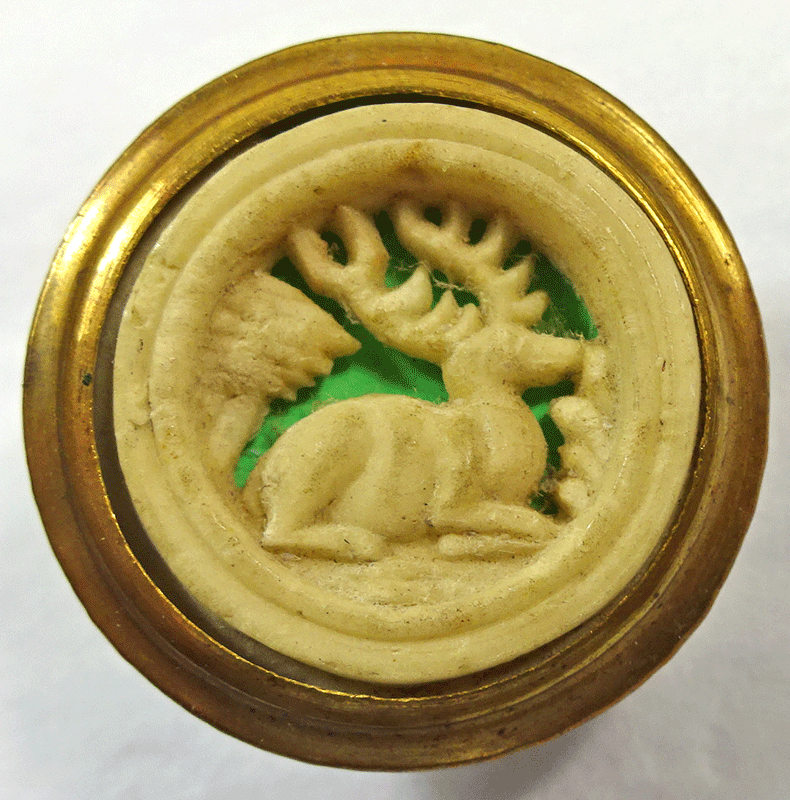 Carved bone deer