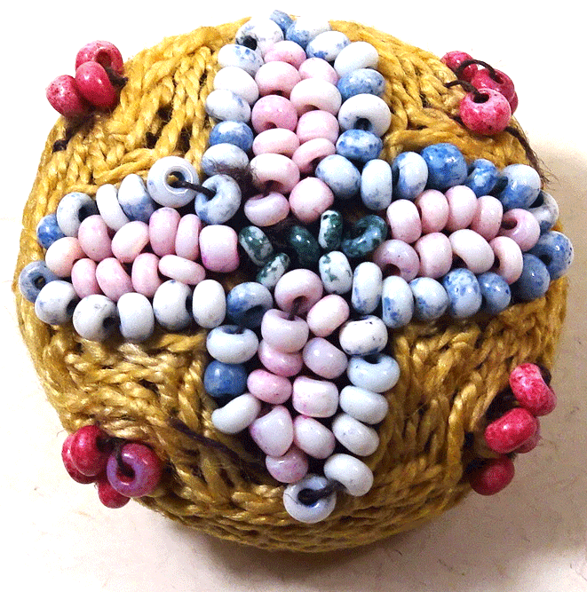 Pastel beaded button