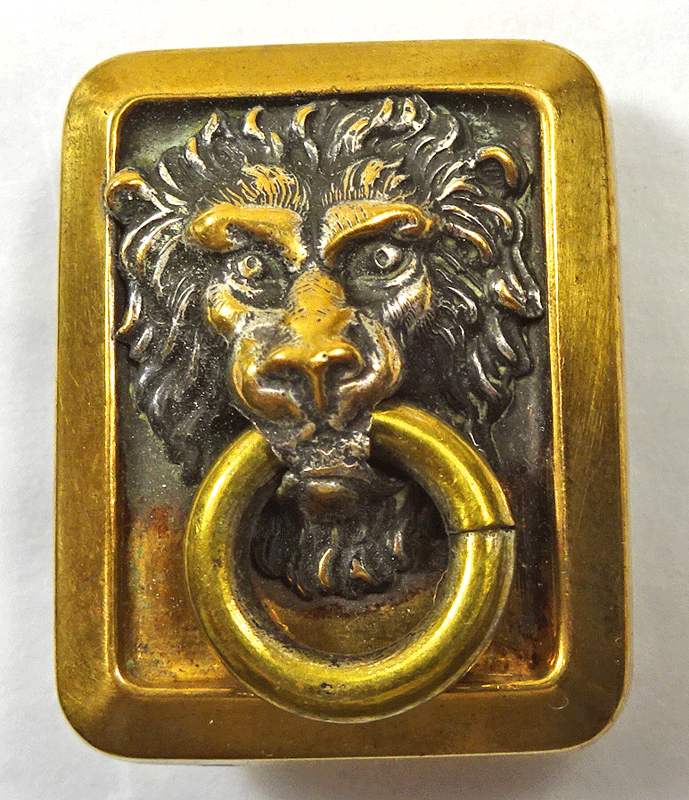Lion door knocker, stud shank