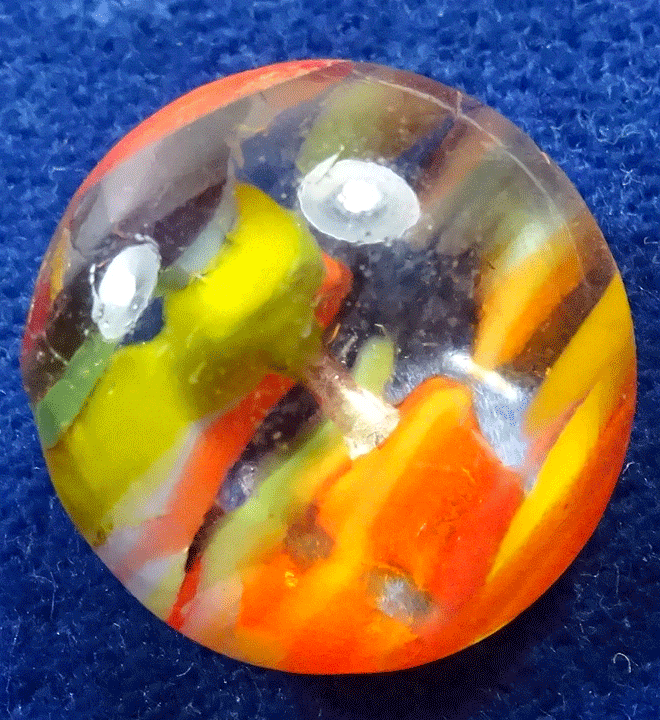 Clear glass with splashes of colour