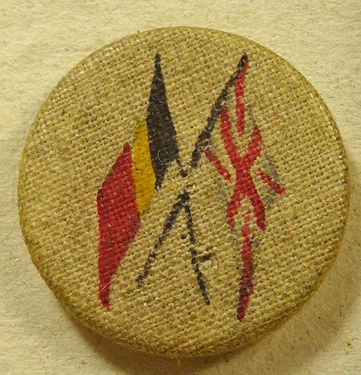 Crossed flags of Belgium and UK