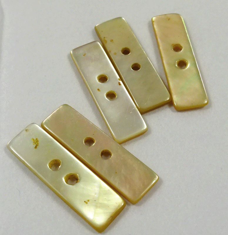 Set of 5 small pearl rectangles