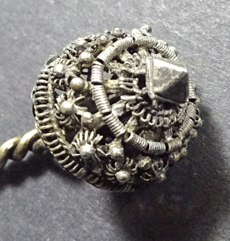 Peasant filigree silver with toggle bar
