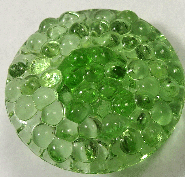 Green glass bobble top