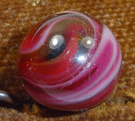 Pink and red striped small waistcoat ball