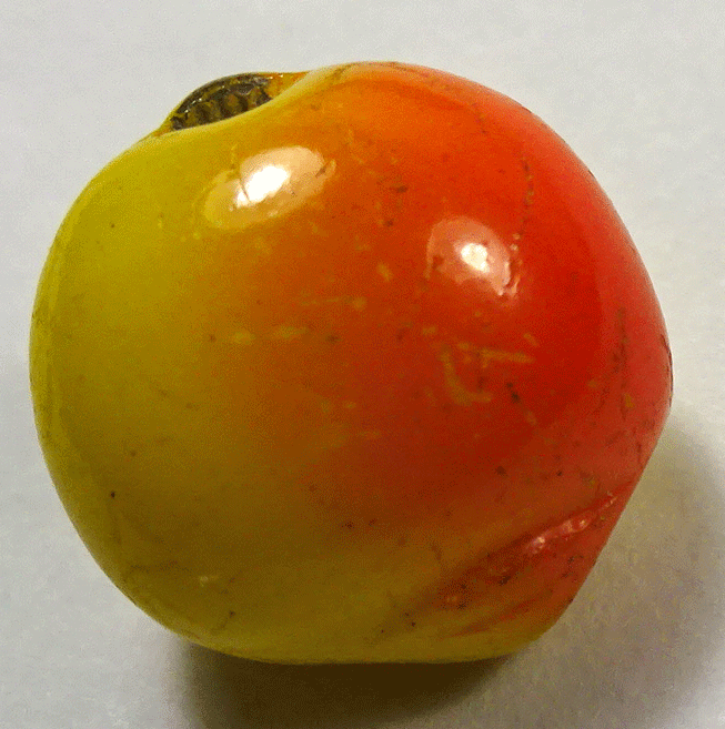 Small coloured glass fruit