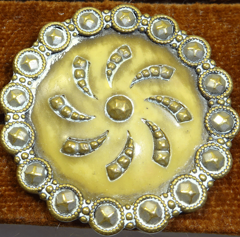 Victorian celluloid, scalloped rim