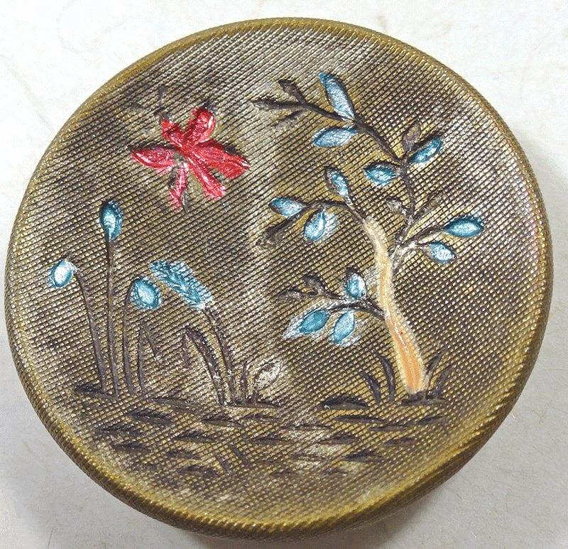 Pressed metal, delicate painting