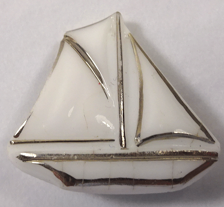White glass yacht