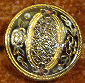 Small Victorian black glass with gold lustre