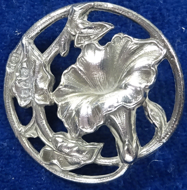 Hallmarked silver flower, Chester 1903