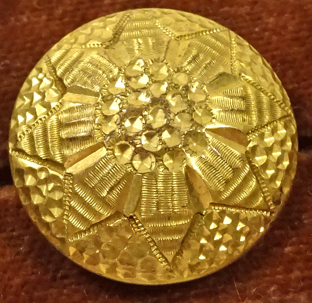 Golden Age flower button, Doughty & Co