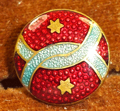 Small dark red enamel with ribbon and stars