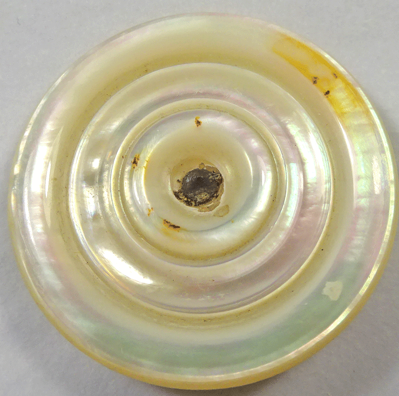 Mother of pearl incised circles