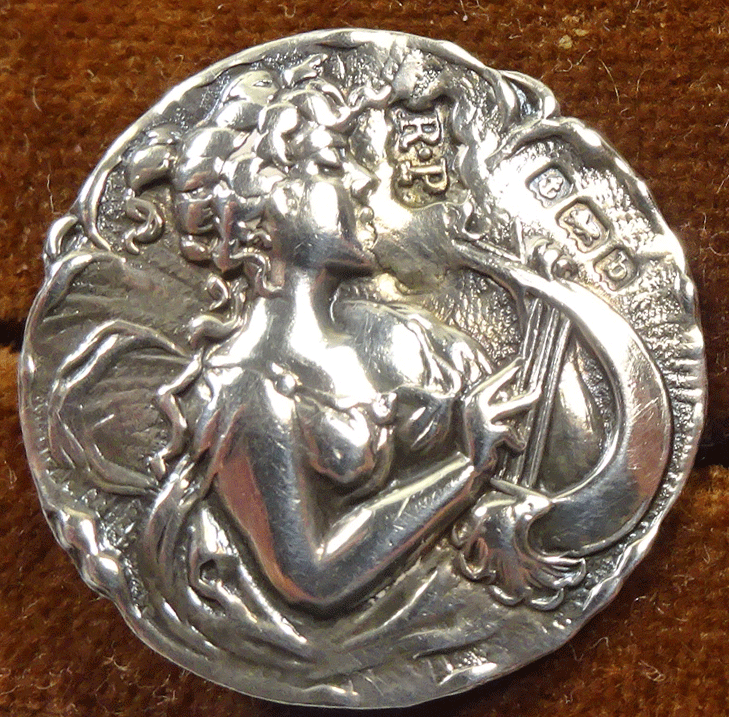 Silver Lady with lyre, Birmingham 1901