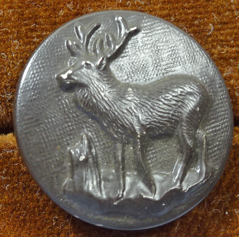 Black painted metal stag
