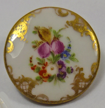 Hand painted flowers on porcelain