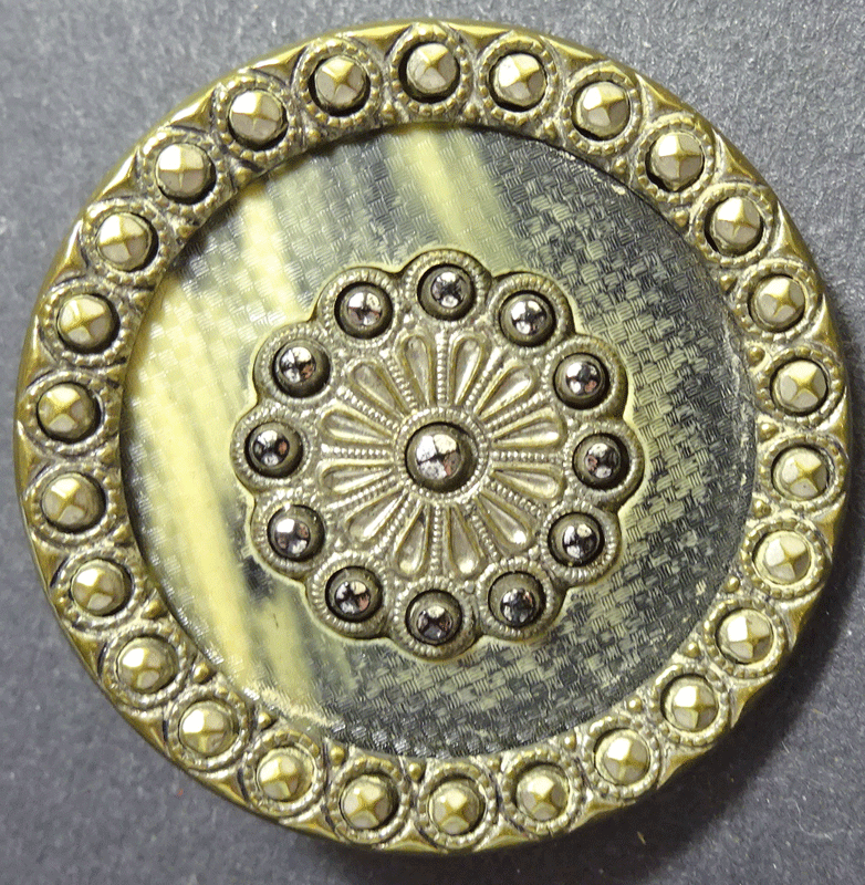 Victorian celluloid pierced by cut steels