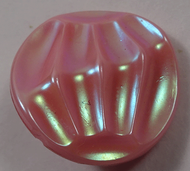 Pink glass with blue-gold lustre