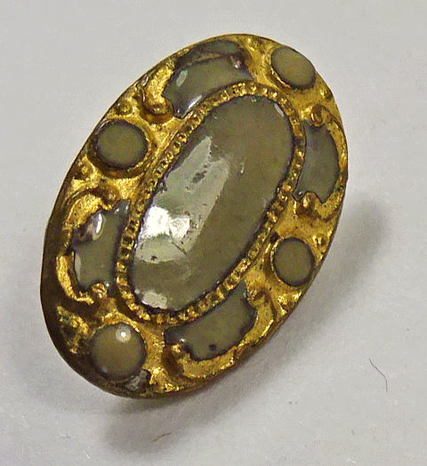 Small grey enamel oval